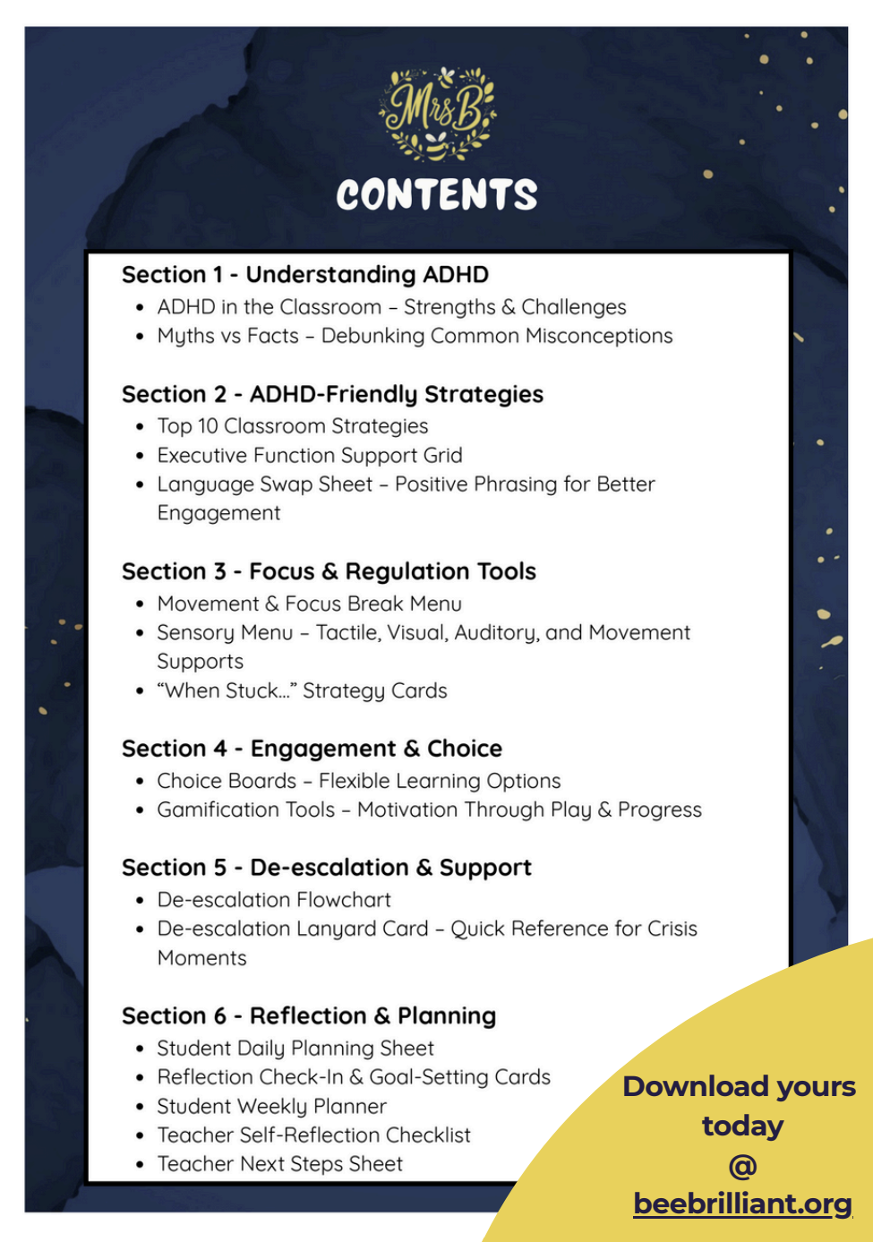 The ADHD-Friendly Teacher Toolkit (Digital Download)